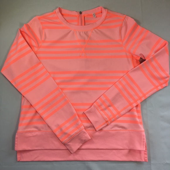 lululemon athletica Tops - Lululemon Warm Up Crew size 4 Coral and Orange